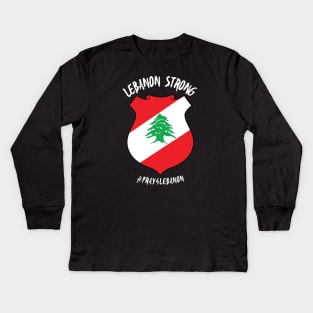 Lebanon Strong Kids Long Sleeve T-Shirt